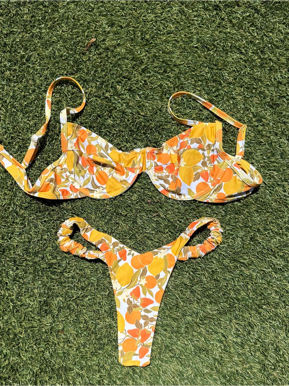 Kulani Kinis x Hannah Meloche Bikini Set  lemon & oranges print